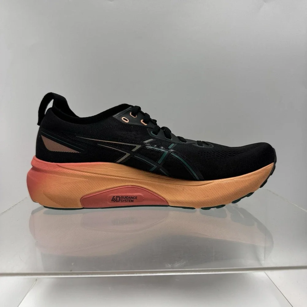 ASICS Gel Kayano 31 Black Orange 1011B869 Running Shoes Men's Size 10 WIDE